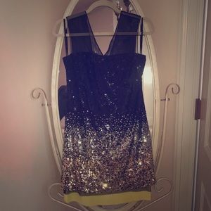 BCBG Maxazria Sequin Cocktail ombré Dress 2 EUC